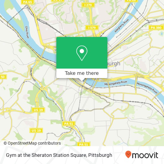 Mapa de Gym at the Sheraton Station Square