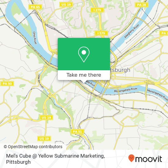 Mel's Cube @ Yellow Submarine Marketing map