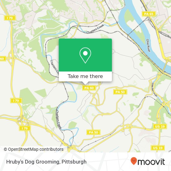 Hruby's Dog Grooming map