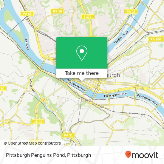 Mapa de Pittsburgh Penguins Pond