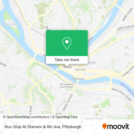 Mapa de Bus Stop At Stanwix & 4th Ave