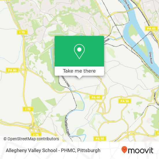 Allegheny Valley School - PHMC map