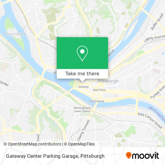 Gateway Center Parking Garage map