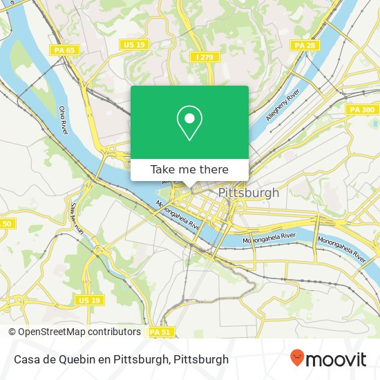 Casa de Quebin en Pittsburgh map