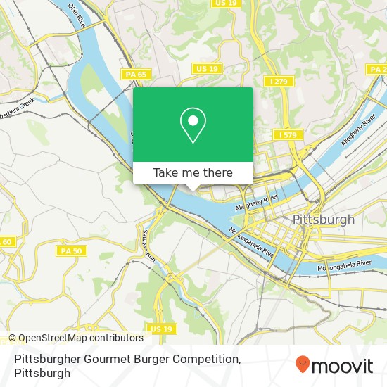 Pittsburgher Gourmet Burger Competition map