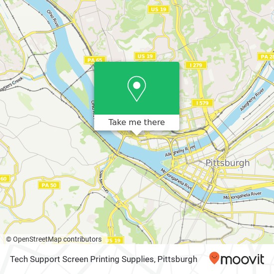 Mapa de Tech Support Screen Printing Supplies