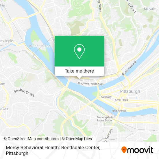 Mapa de Mercy Behavioral Health: Reedsdale Center