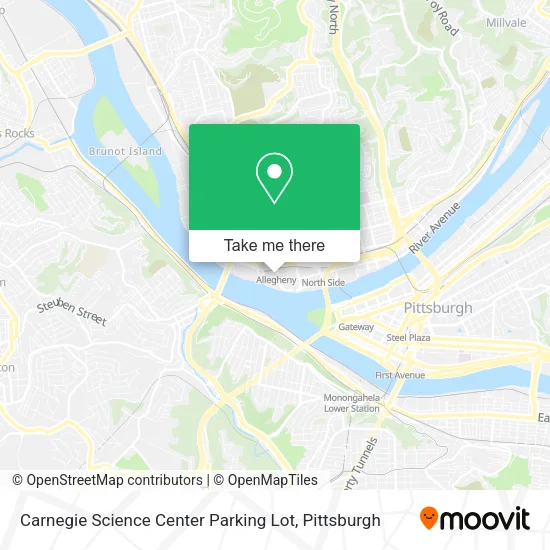 Carnegie Science Center Parking Lot map