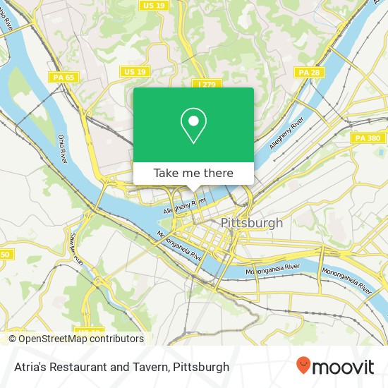 Mapa de Atria's Restaurant and Tavern