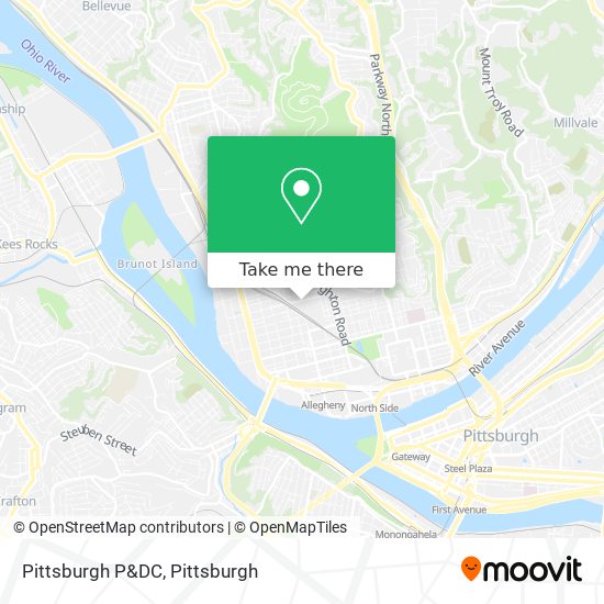 Pittsburgh P&DC map