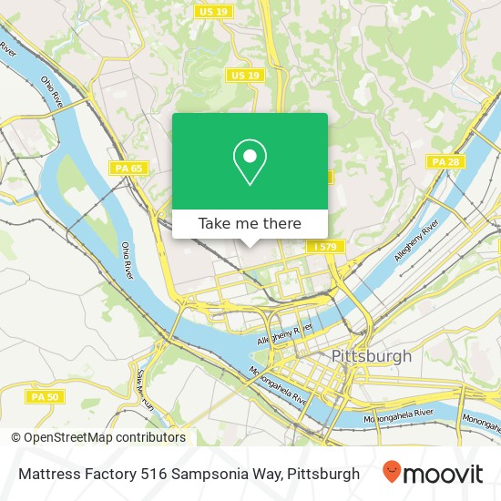Mapa de Mattress Factory 516 Sampsonia Way