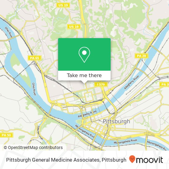 Mapa de Pittsburgh General Medicine Associates