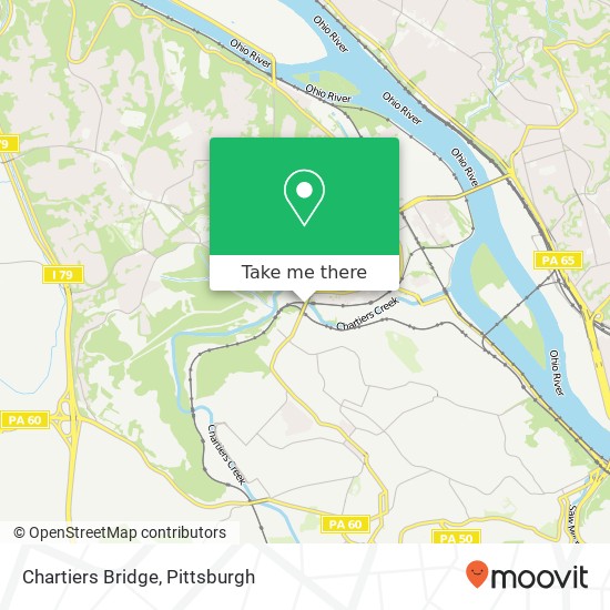 Mapa de Chartiers Bridge