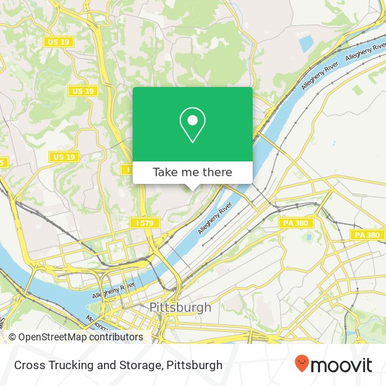 Cross Trucking and Storage map