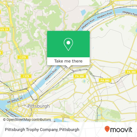 Pittsburgh Trophy Company map