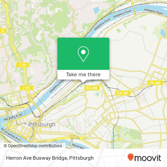 Herron Ave Busway Bridge map