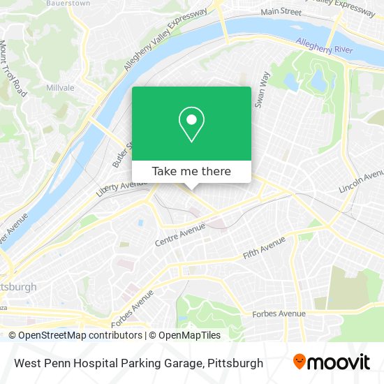 West Penn Hospital Parking Garage map