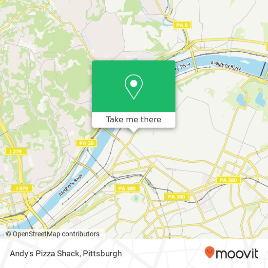 Andy's Pizza Shack map