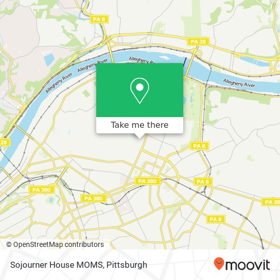 Mapa de Sojourner House MOMS