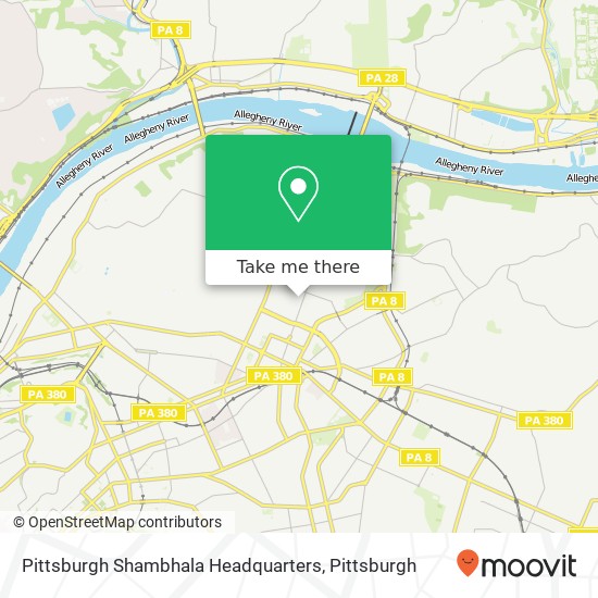 Pittsburgh Shambhala Headquarters map