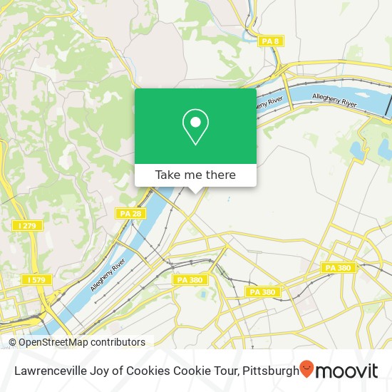 Mapa de Lawrenceville Joy of Cookies Cookie Tour