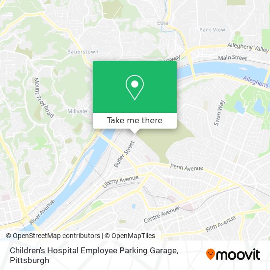 Mapa de Children's Hospital Employee Parking Garage