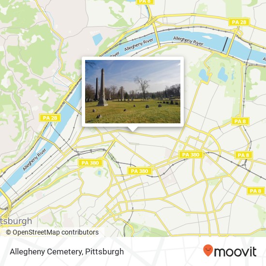 Allegheny Cemetery map