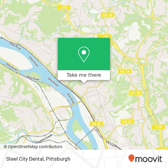 Steel City Dental map