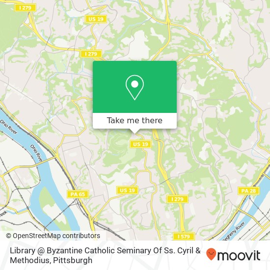 Mapa de Library @ Byzantine Catholic Seminary Of Ss. Cyril & Methodius