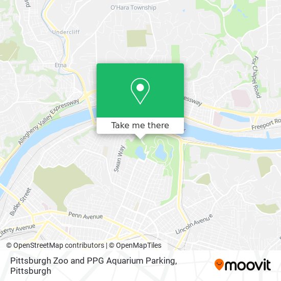 Pittsburgh Zoo and PPG Aquarium Parking map