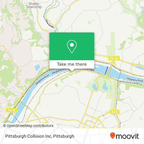 Pittsburgh Collision Inc map