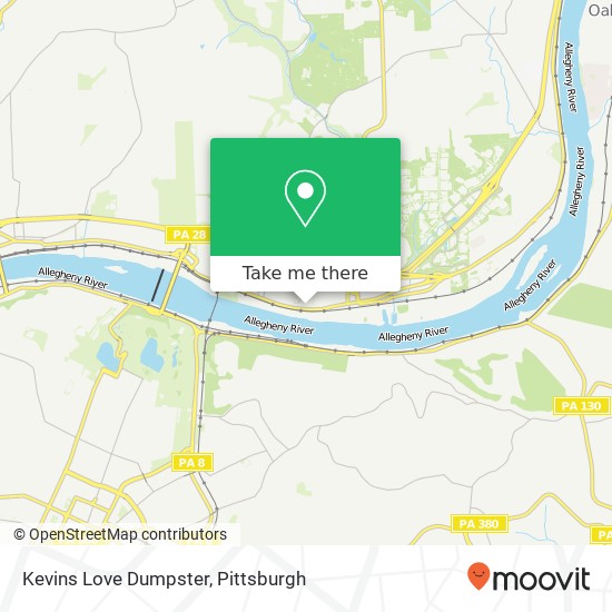 Mapa de Kevins Love Dumpster