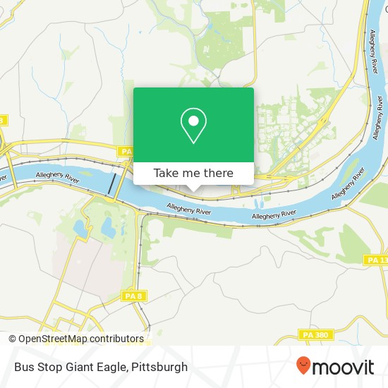 Mapa de Bus Stop Giant Eagle