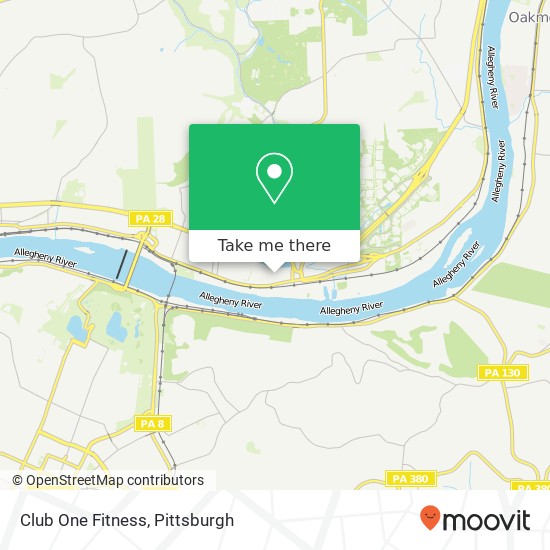 Club One Fitness map