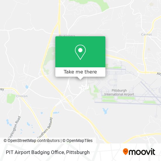 PIT Airport Badging Office map