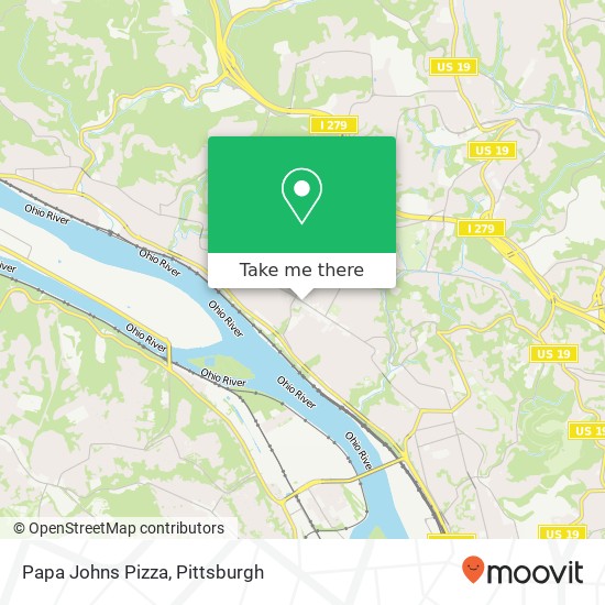 Mapa de Papa Johns Pizza