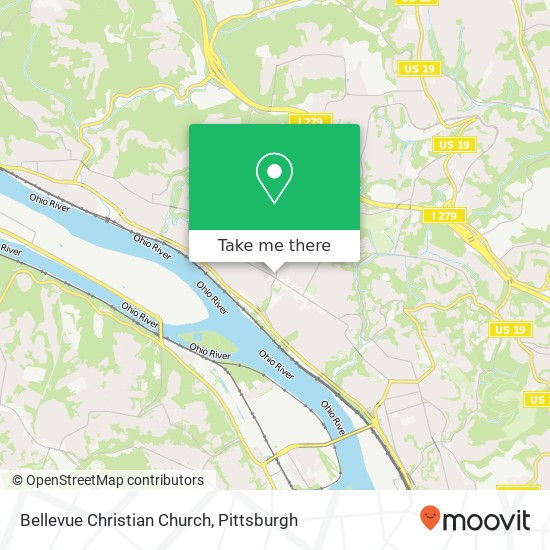 Mapa de Bellevue Christian Church