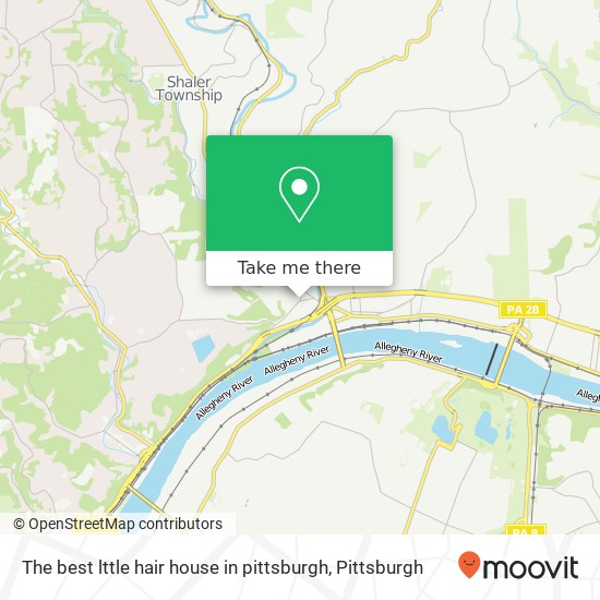 The best lttle hair house in pittsburgh map