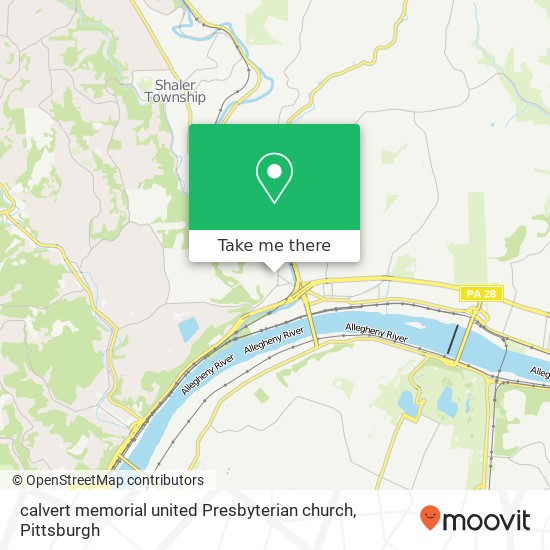 calvert memorial united Presbyterian church map