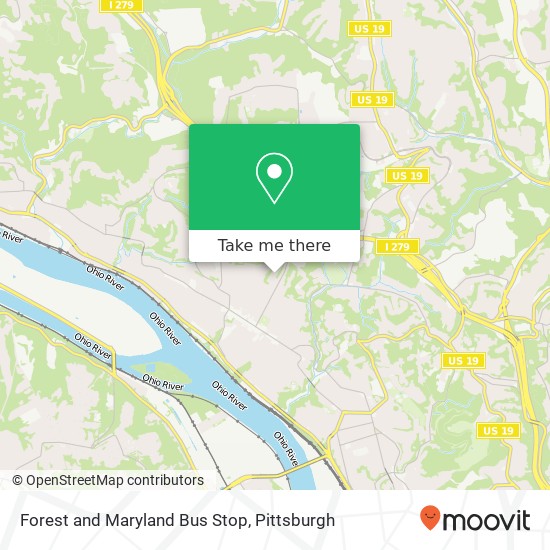 Forest and Maryland Bus Stop map