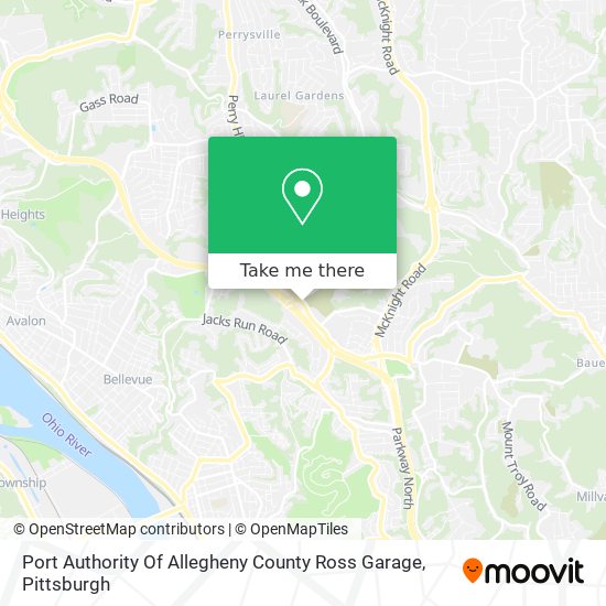 Mapa de Port Authority Of Allegheny County Ross Garage