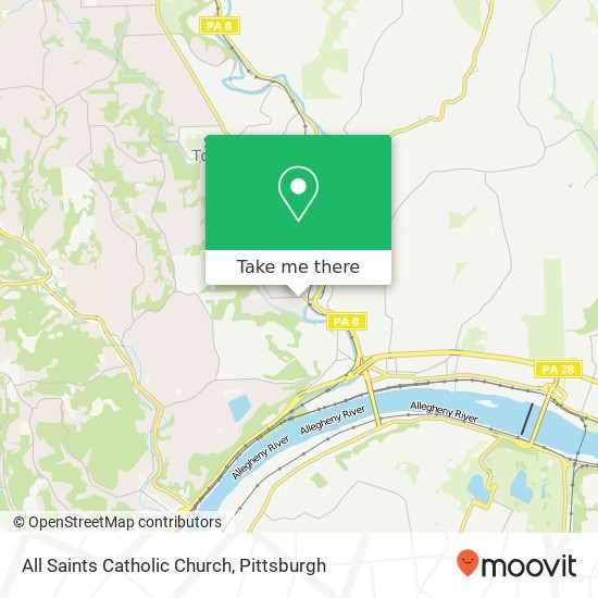 Mapa de All Saints Catholic Church