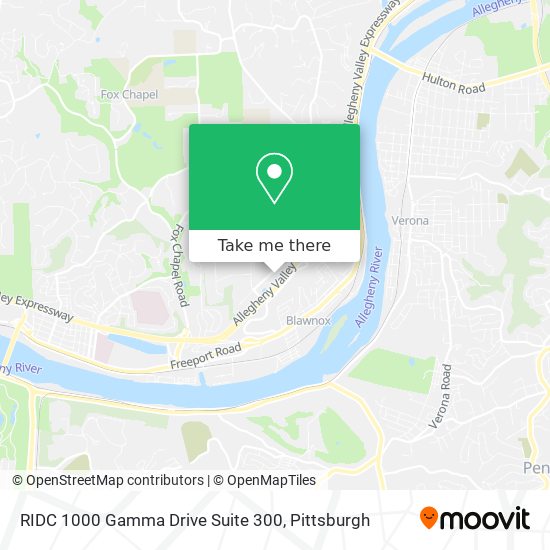 Mapa de RIDC 1000 Gamma Drive Suite 300