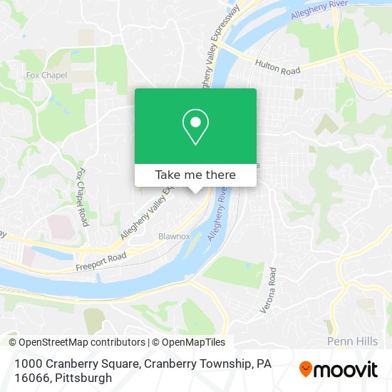 Mapa de 1000 Cranberry Square, Cranberry Township, PA 16066