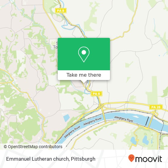 Emmanuel Lutheran church map
