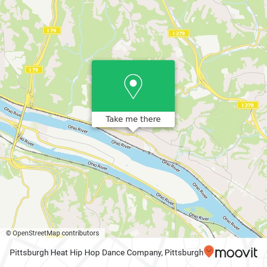 Mapa de Pittsburgh Heat Hip Hop Dance Company