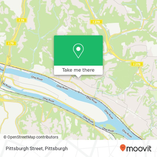Mapa de Pittsburgh Street