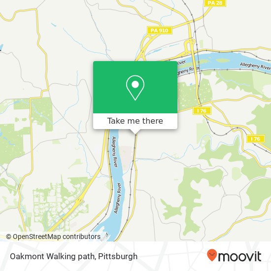 Mapa de Oakmont Walking path