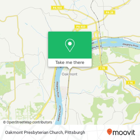 Oakmont Presbyterian Church map