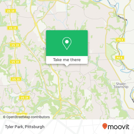 Tyler Park map